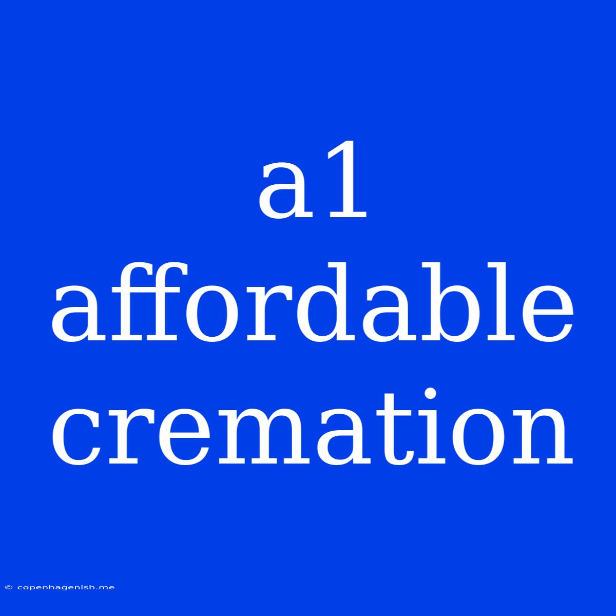 A1 Affordable Cremation