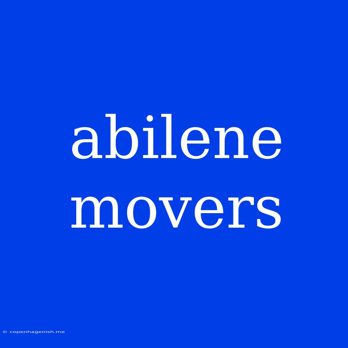 Abilene Movers