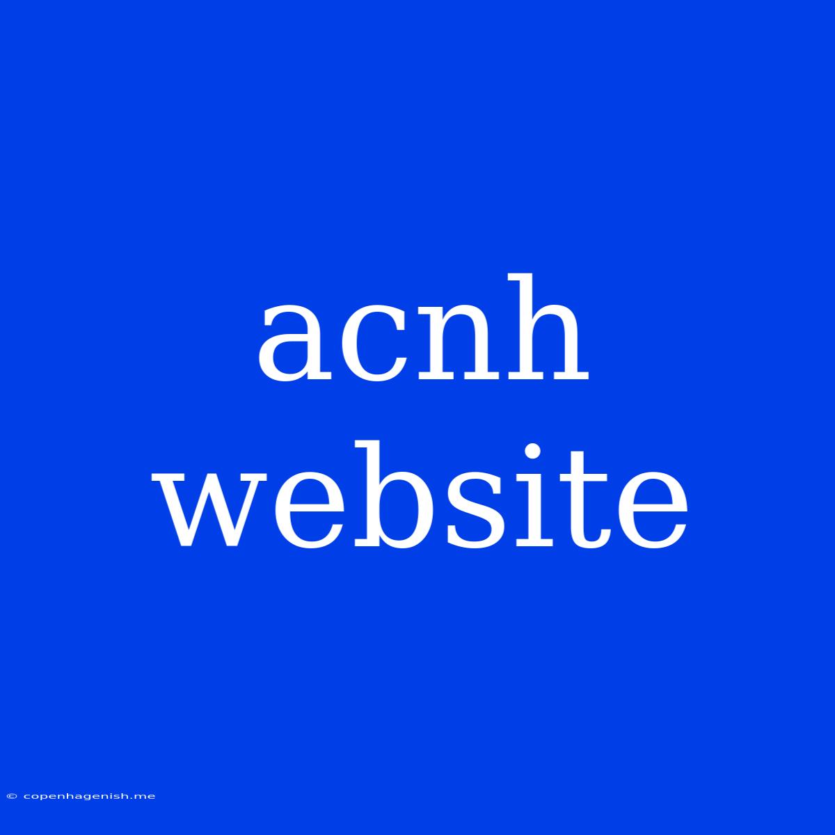 Acnh Website