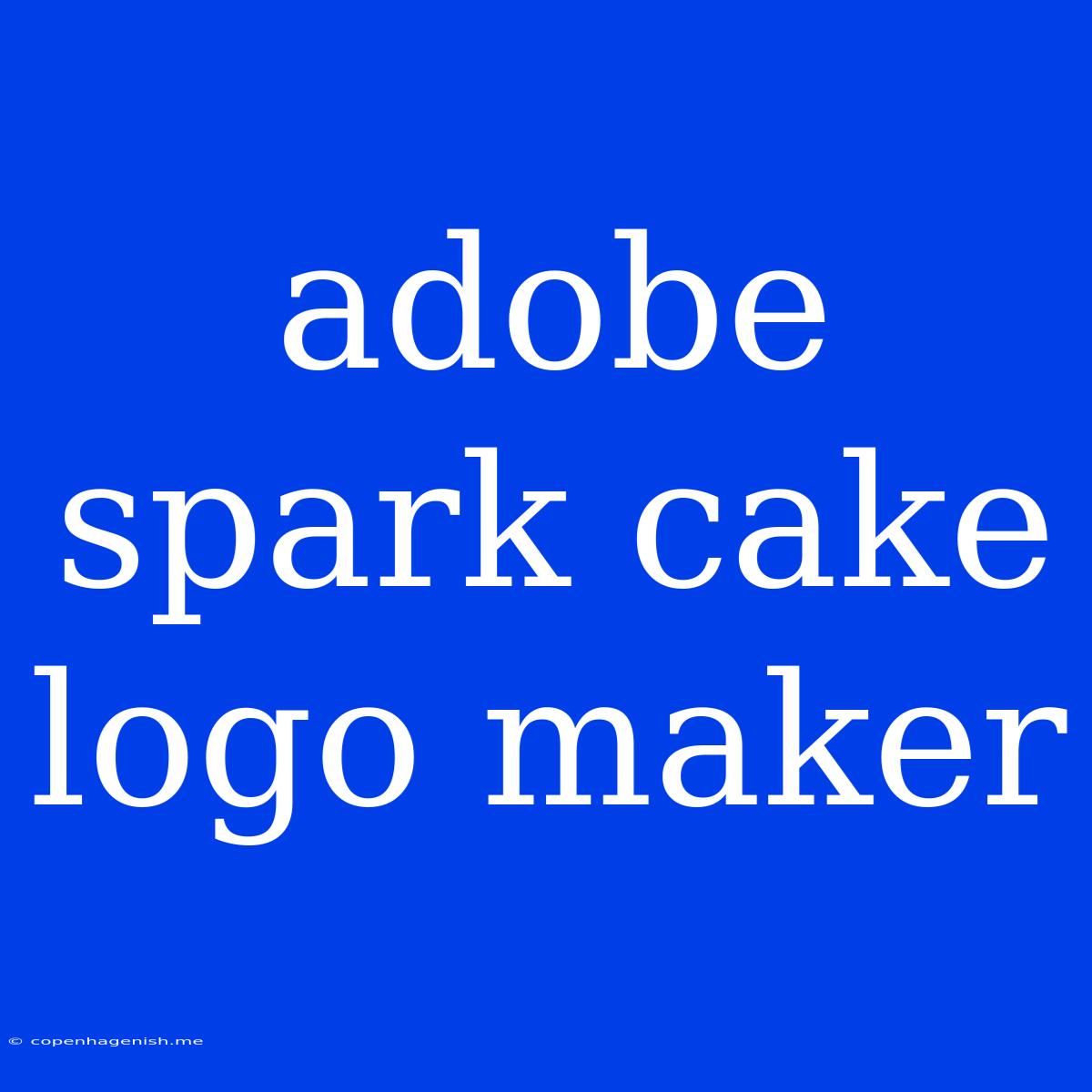 Adobe Spark Cake Logo Maker