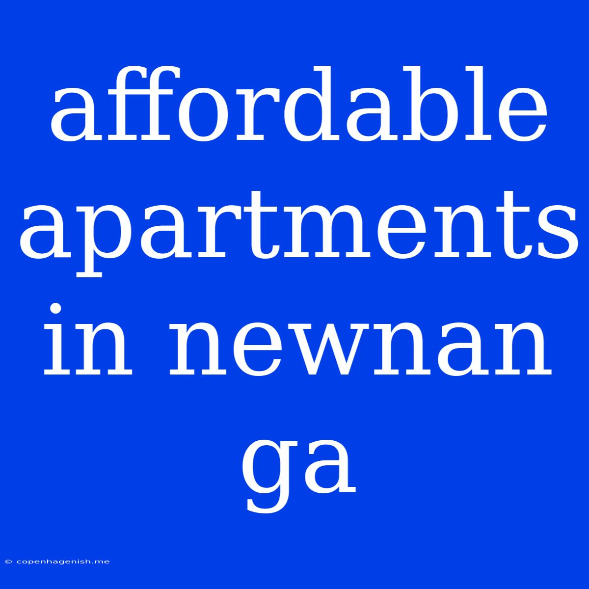 Affordable Apartments In Newnan Ga