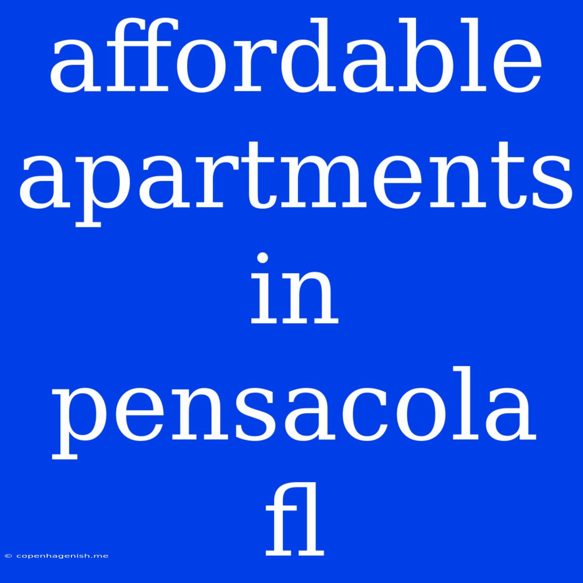 Affordable Apartments In Pensacola Fl