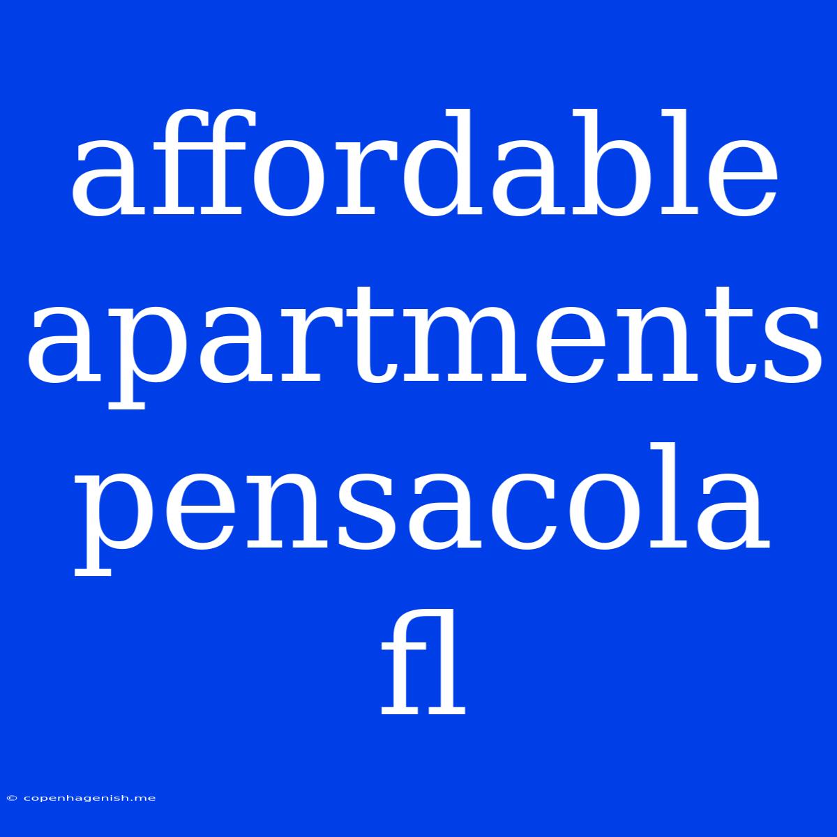 Affordable Apartments Pensacola Fl