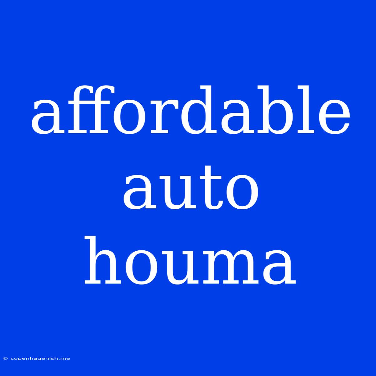 Affordable Auto Houma