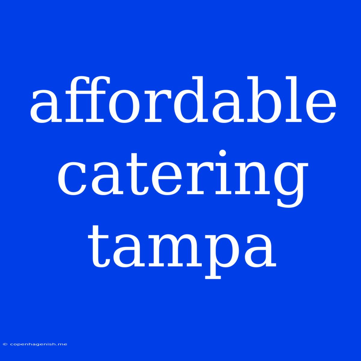 Affordable Catering Tampa