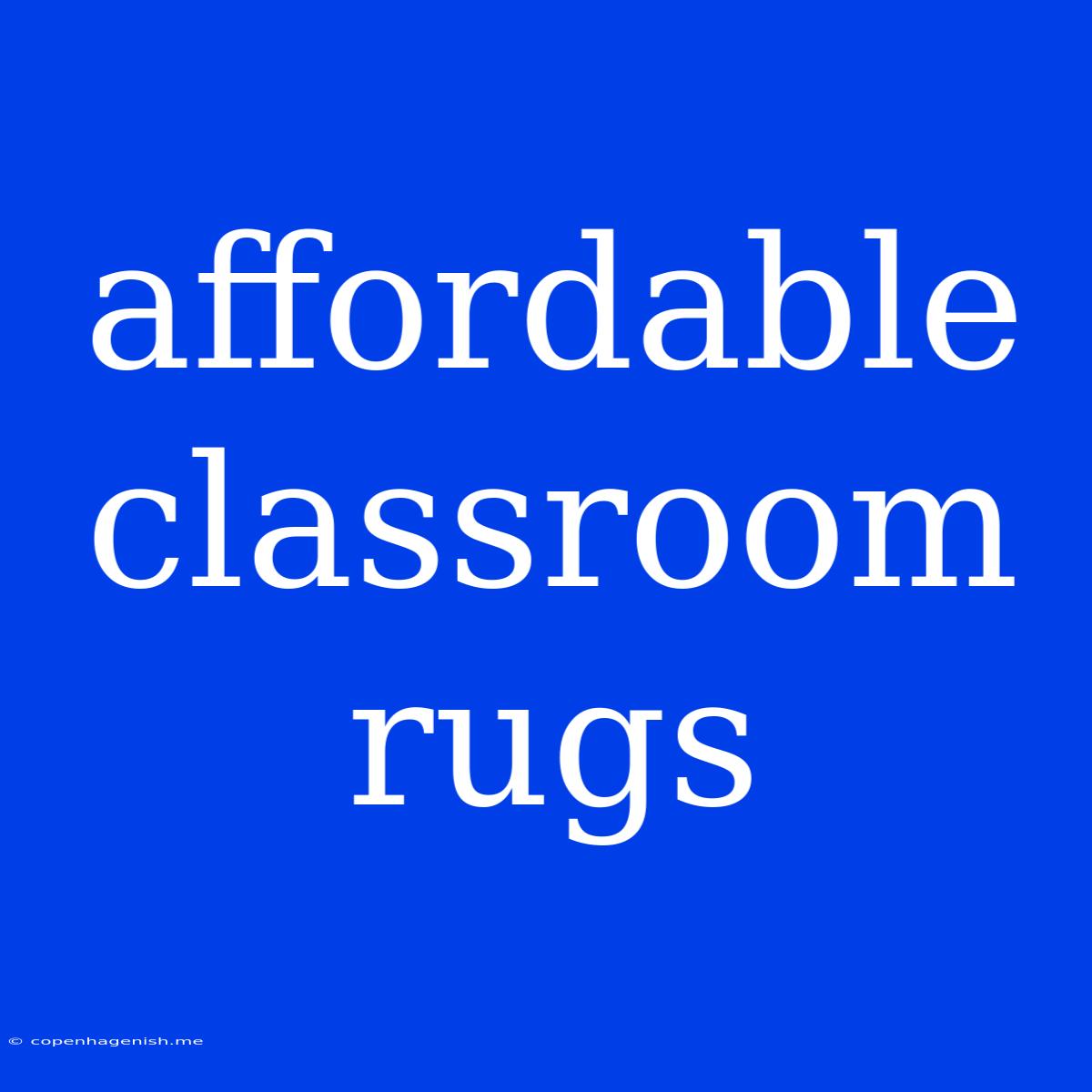 Affordable Classroom Rugs