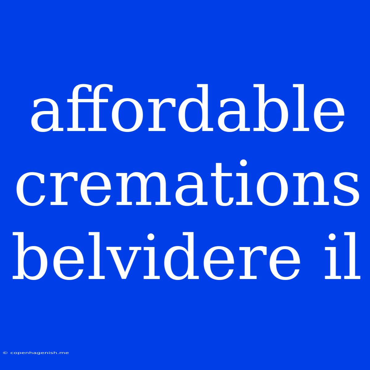 Affordable Cremations Belvidere Il