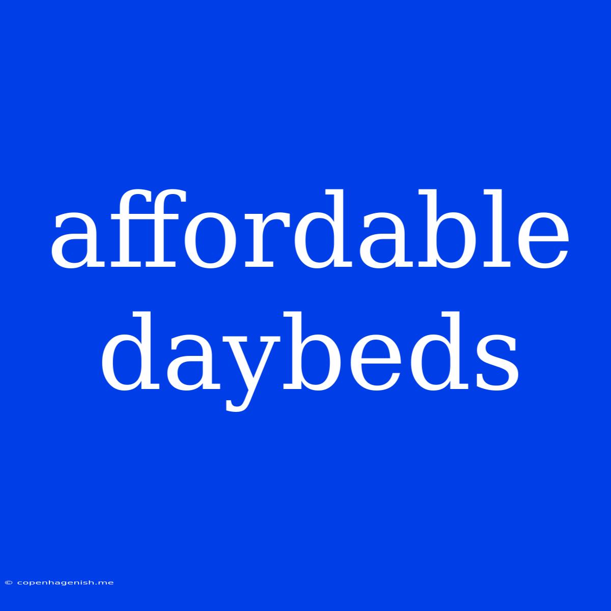 Affordable Daybeds