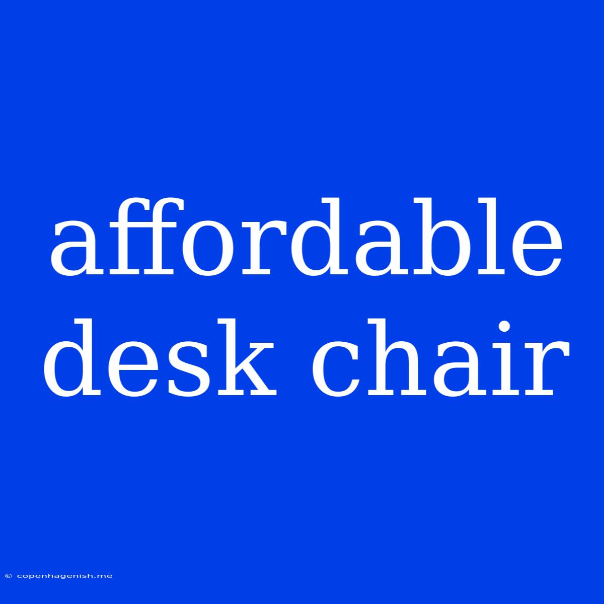 Affordable Desk Chair