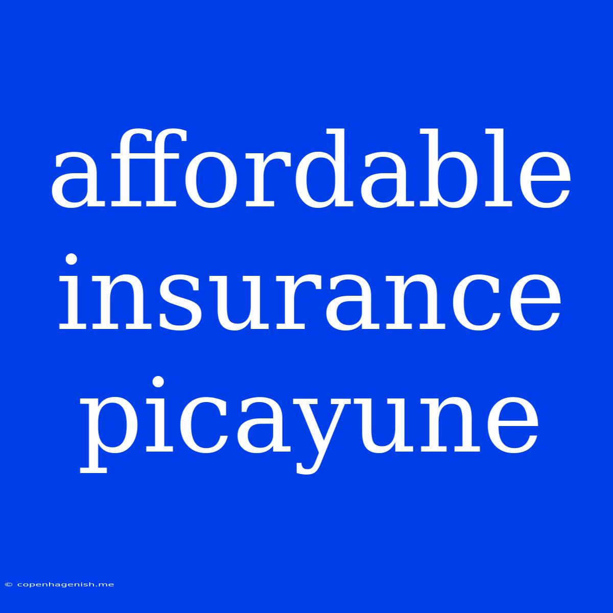 Affordable Insurance Picayune