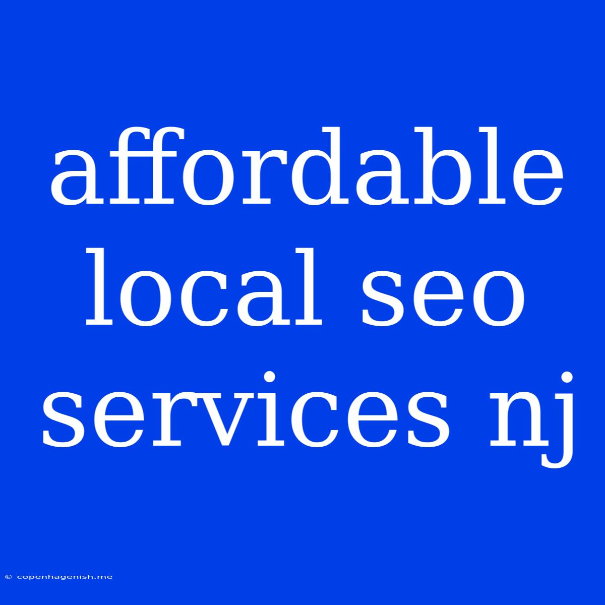 Affordable Local Seo Services Nj