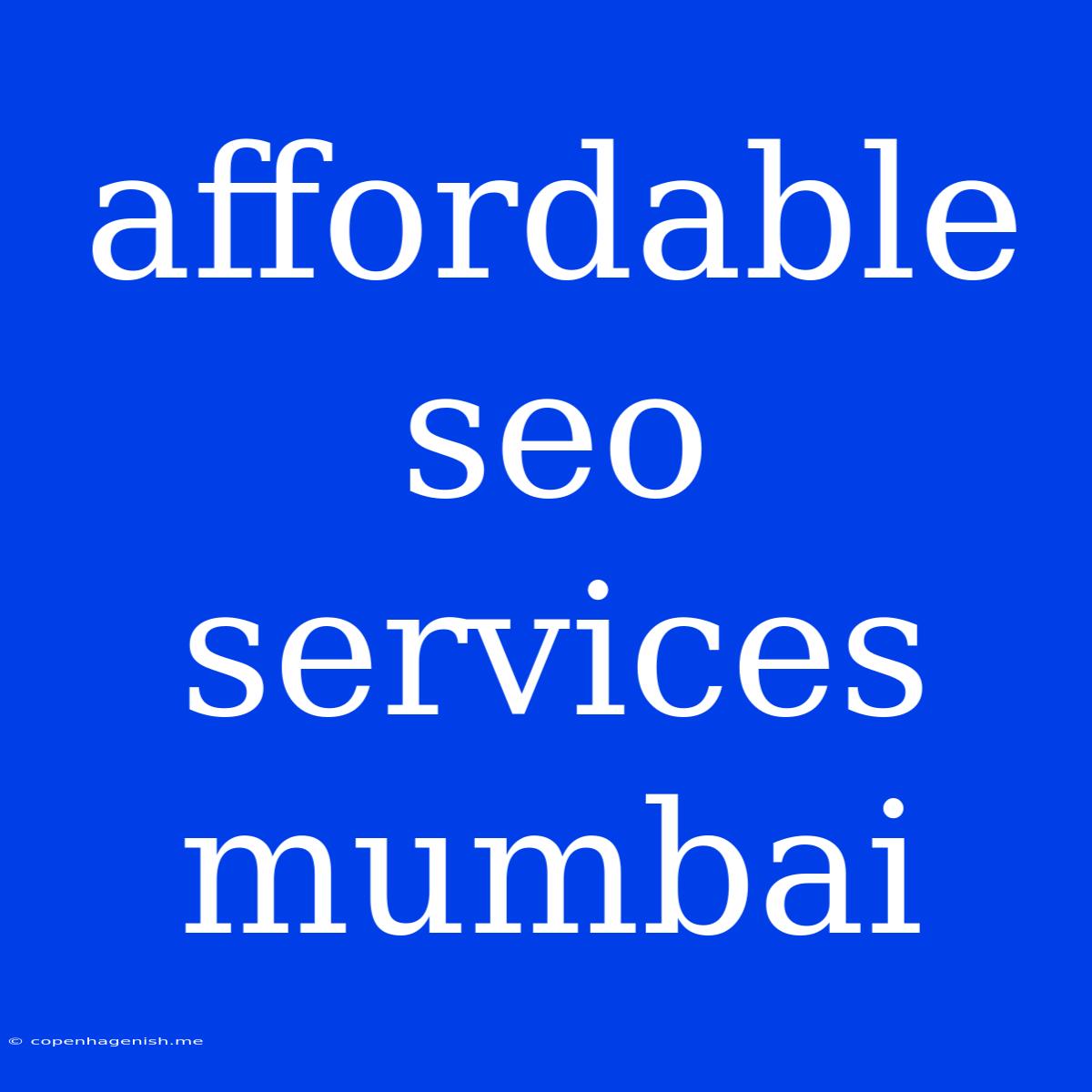 Affordable Seo Services Mumbai