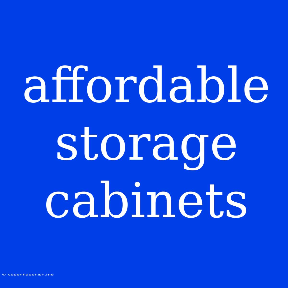 Affordable Storage Cabinets