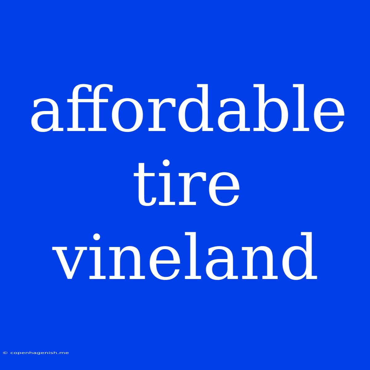 Affordable Tire Vineland