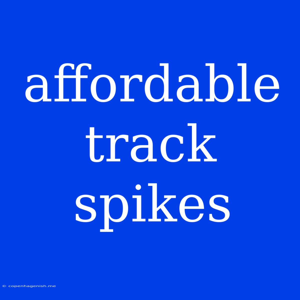 Affordable Track Spikes