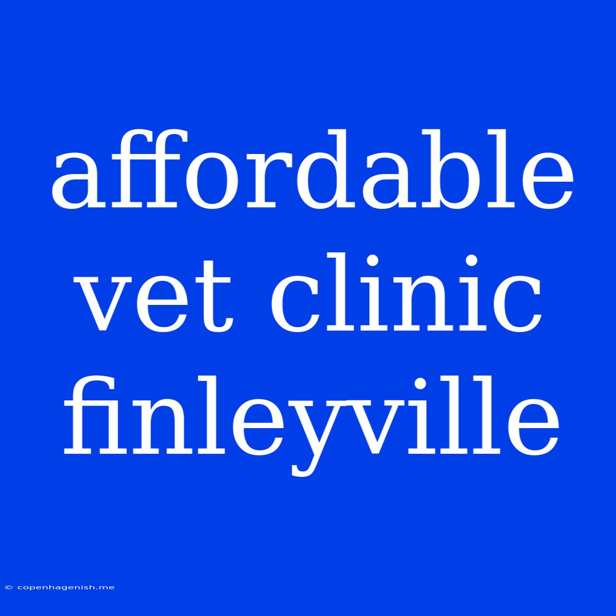 Affordable Vet Clinic Finleyville