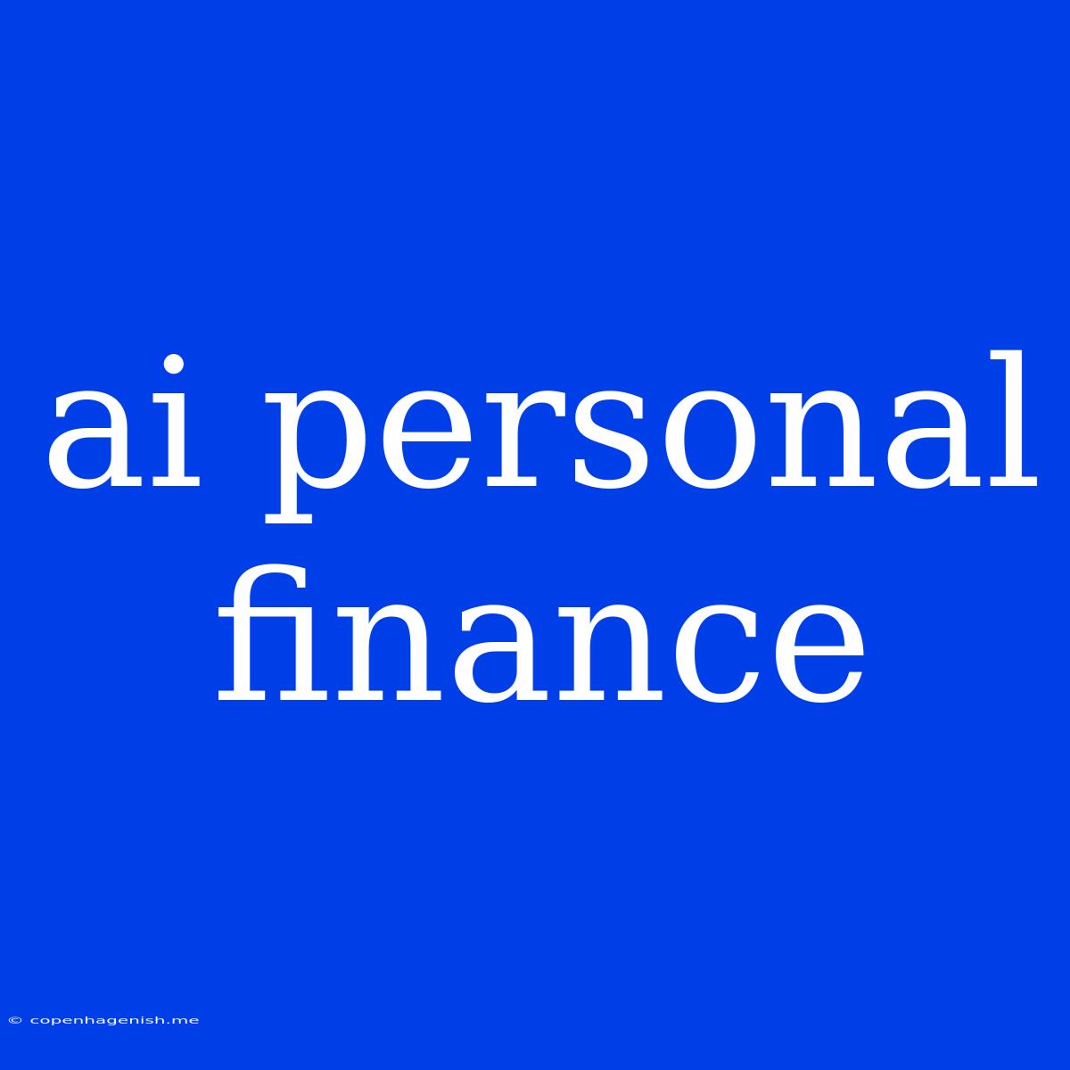 Ai Personal Finance