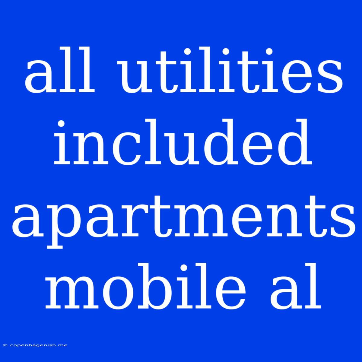 All Utilities Included Apartments Mobile Al