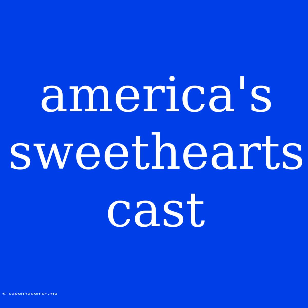 America's Sweethearts Cast