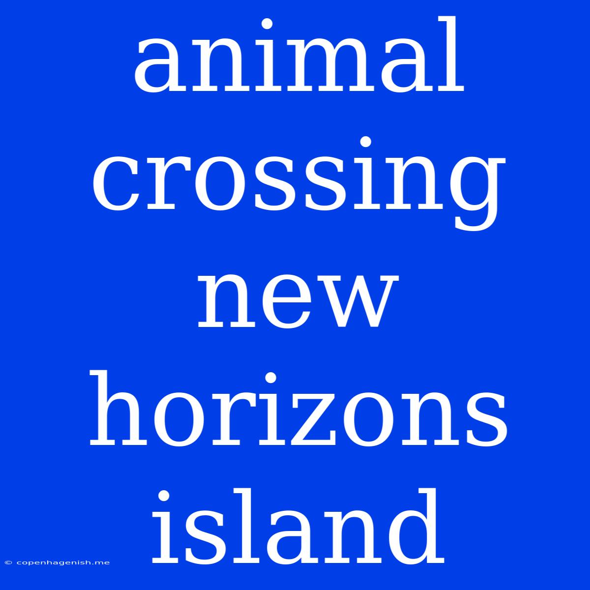 Animal Crossing New Horizons Island