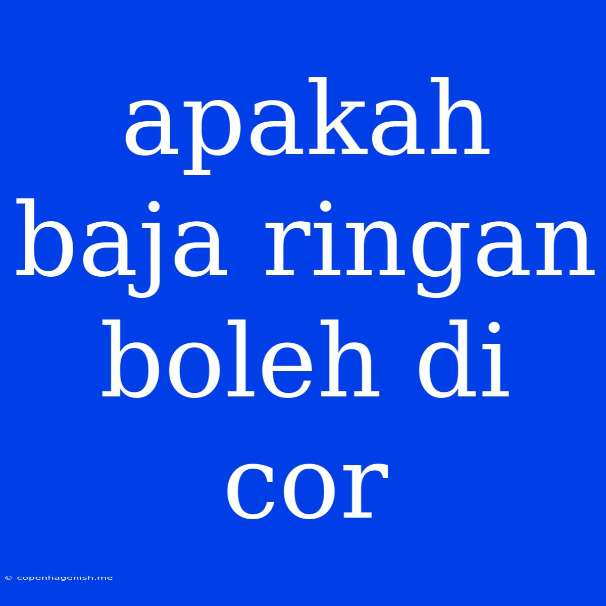 Apakah Baja Ringan Boleh Di Cor