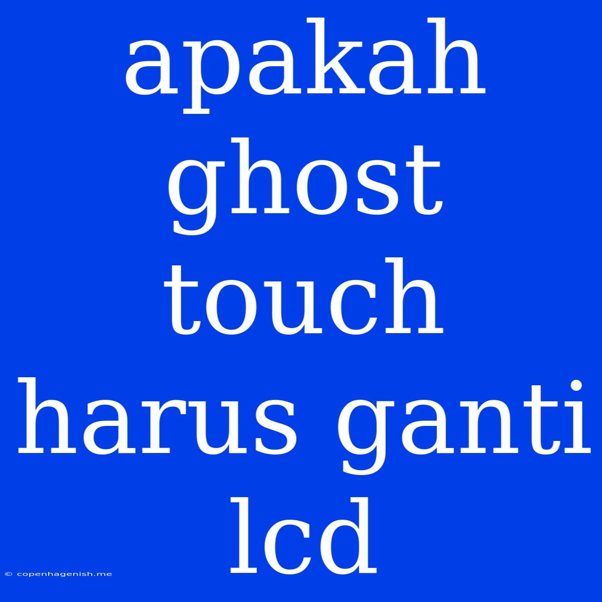 Apakah Ghost Touch Harus Ganti Lcd