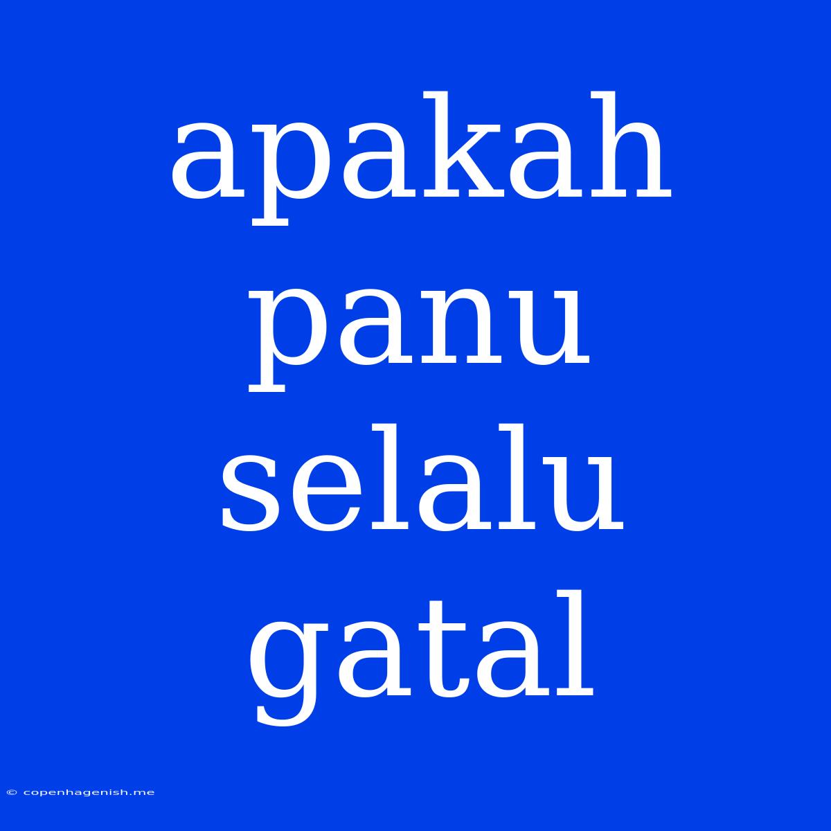 Apakah Panu Selalu Gatal