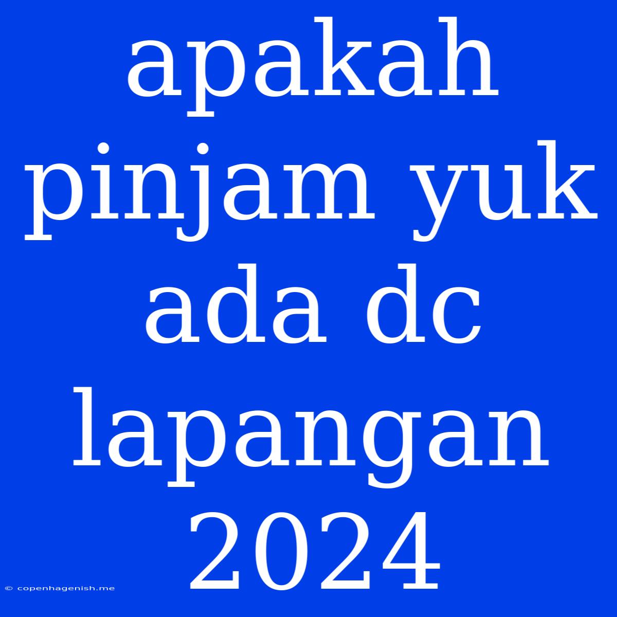 Apakah Pinjam Yuk Ada Dc Lapangan 2024