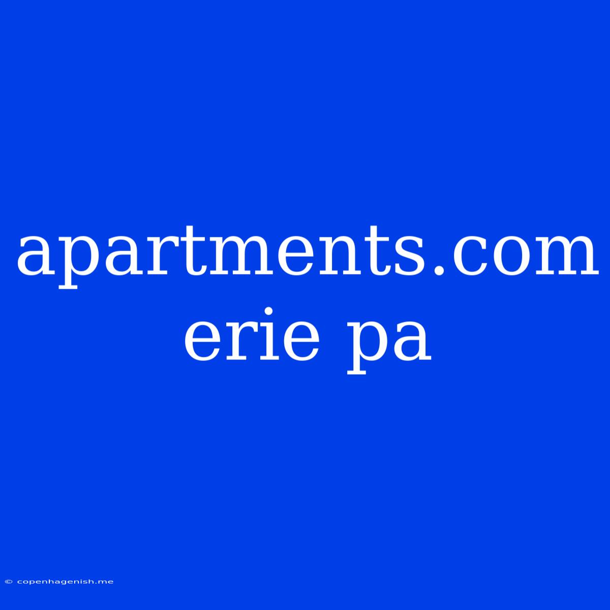 Apartments.com Erie Pa