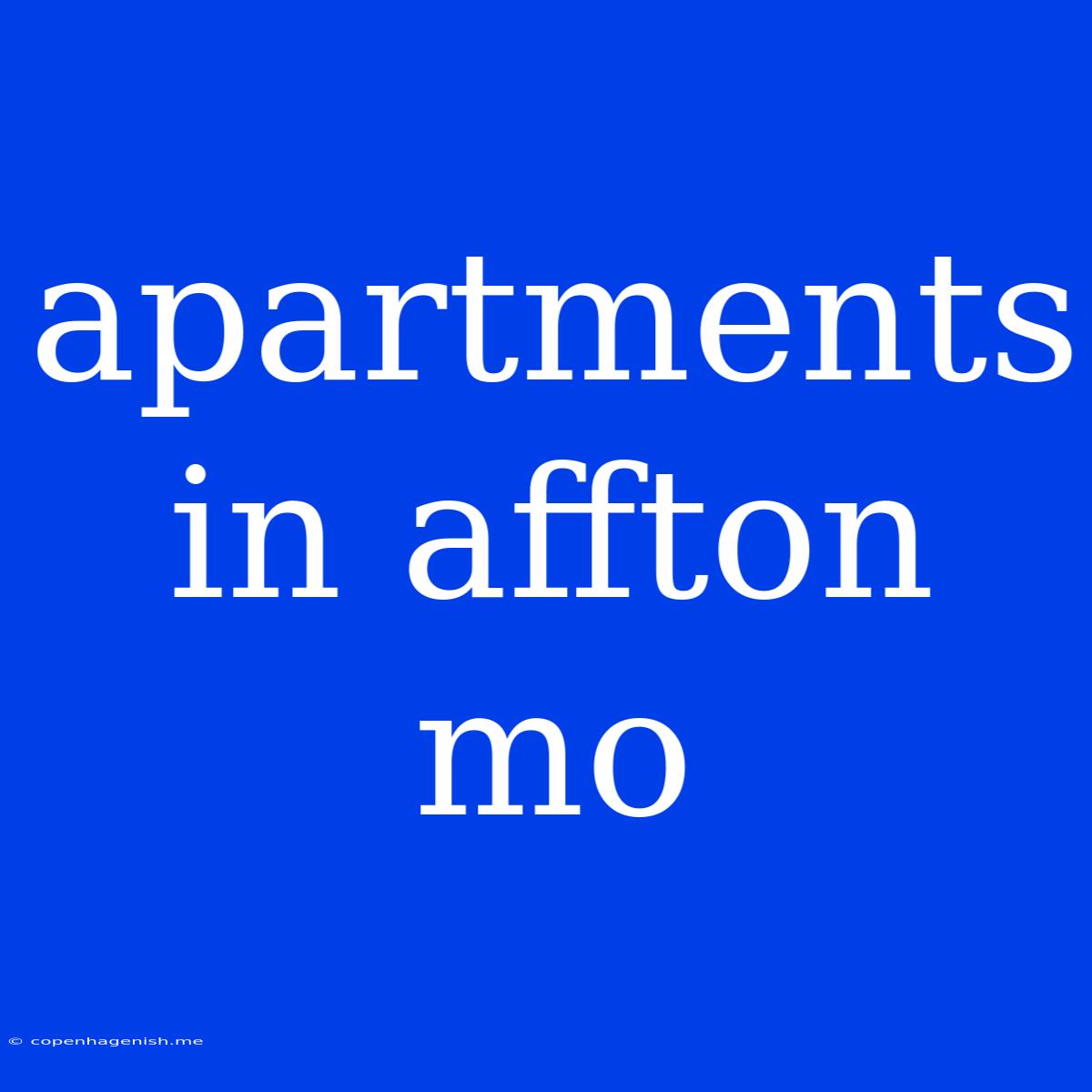 Apartments In Affton Mo