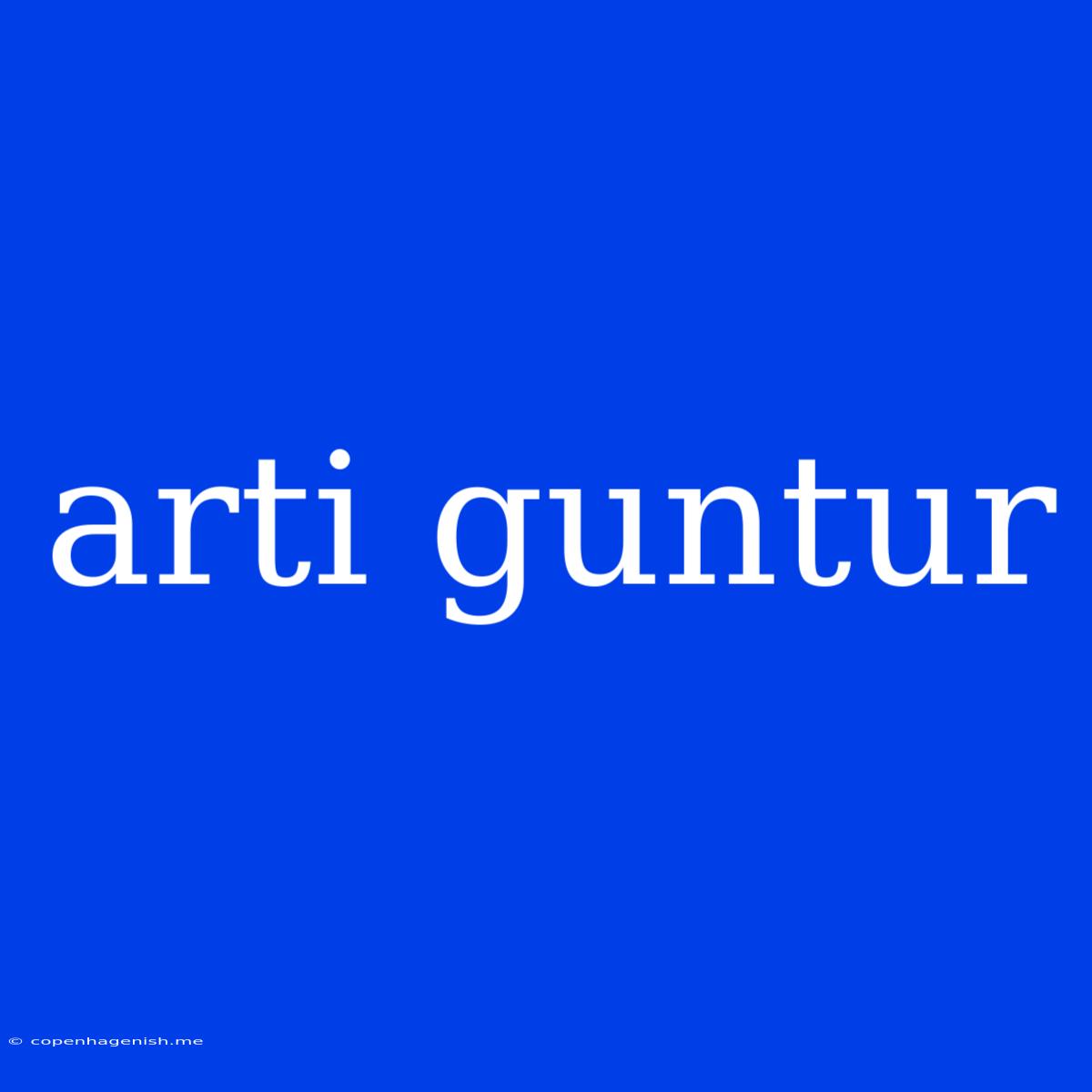 Arti Guntur