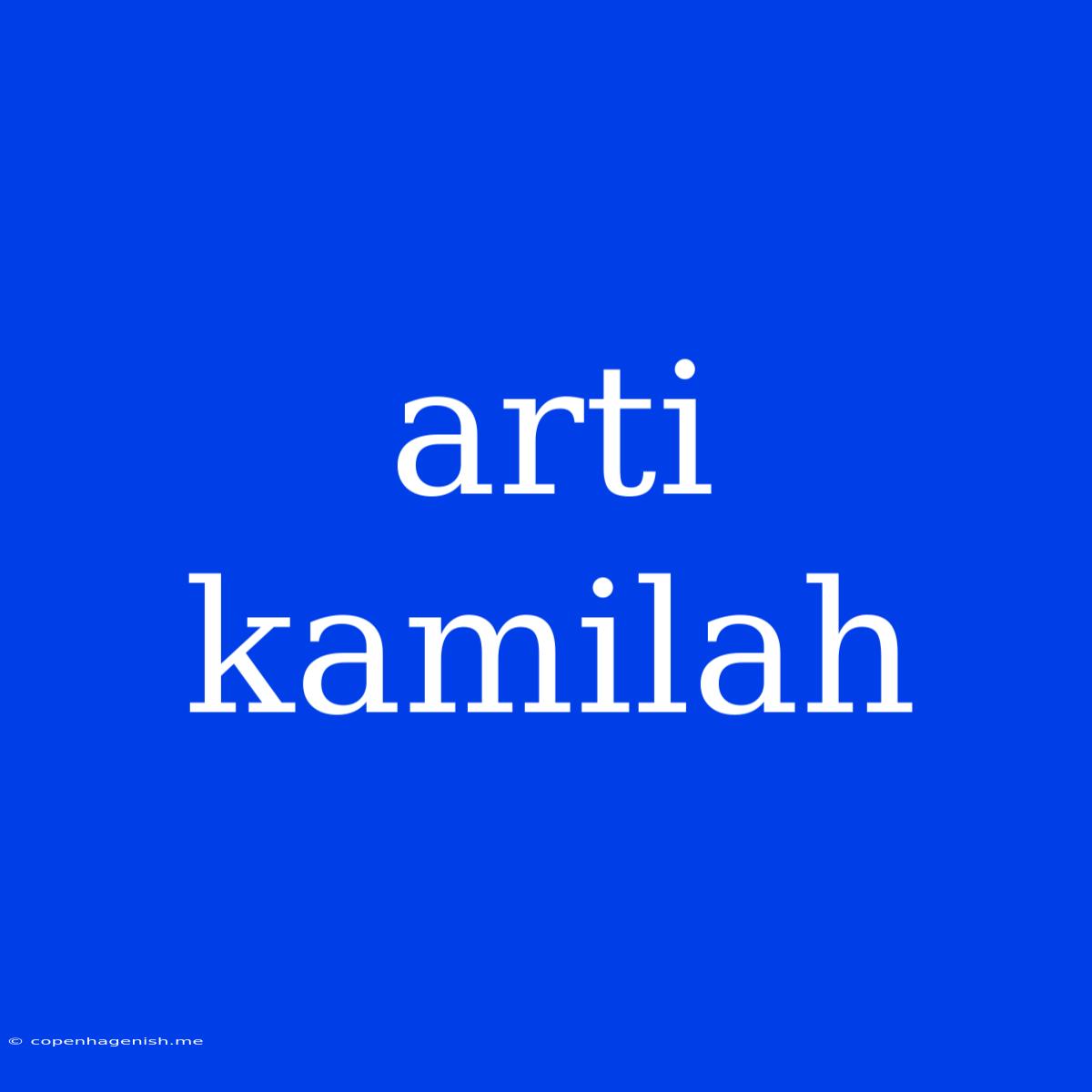 Arti Kamilah