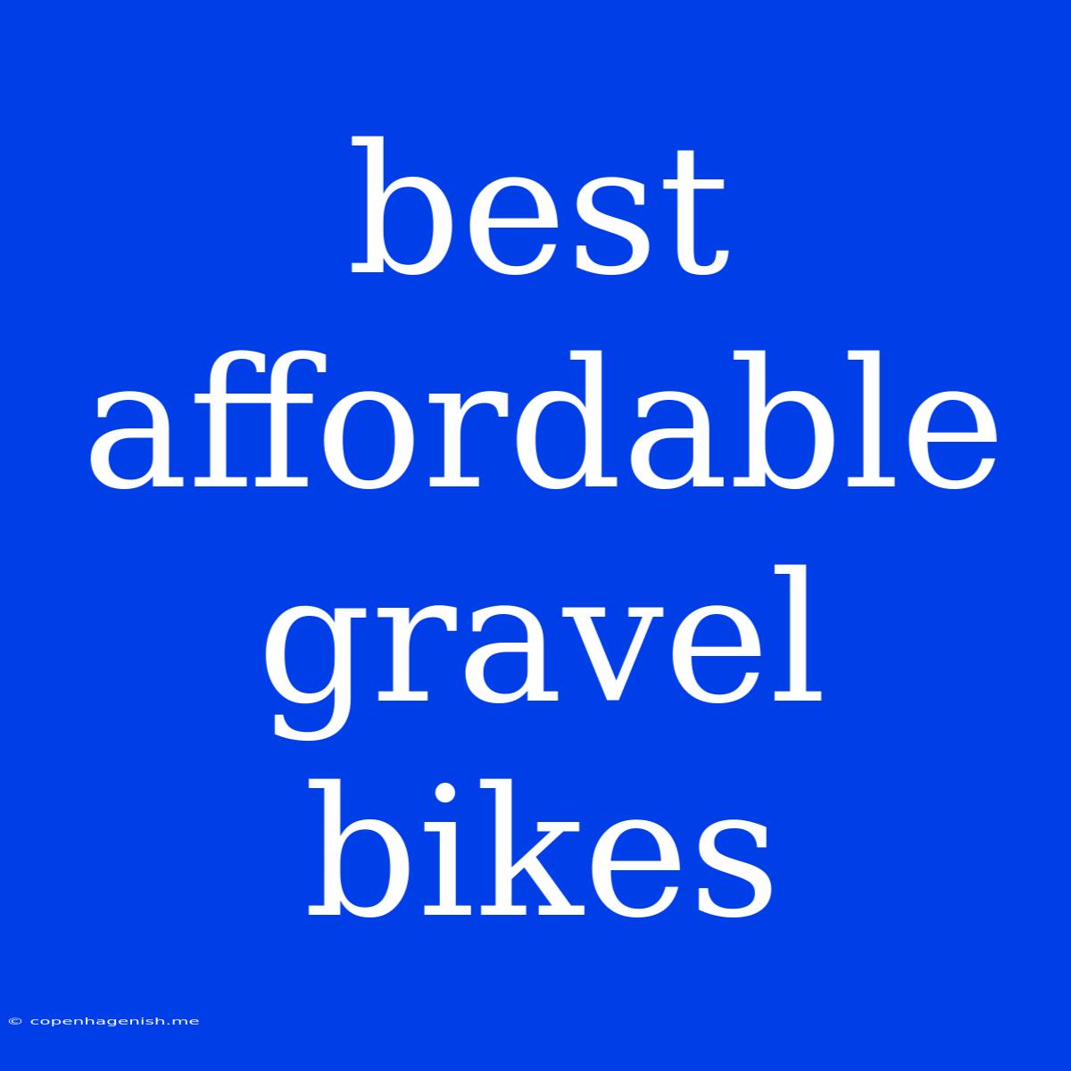 Best Affordable Gravel Bikes