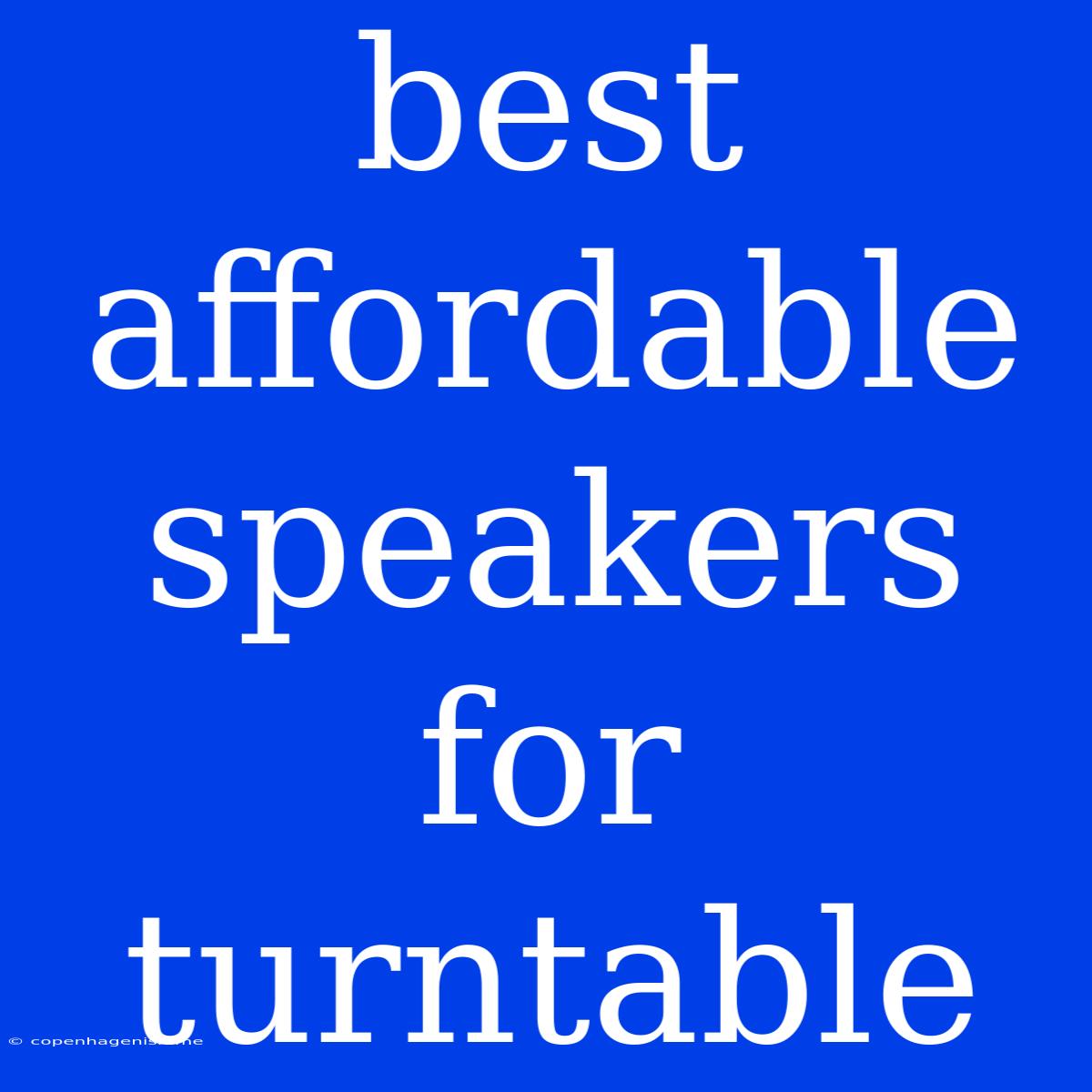 Best Affordable Speakers For Turntable