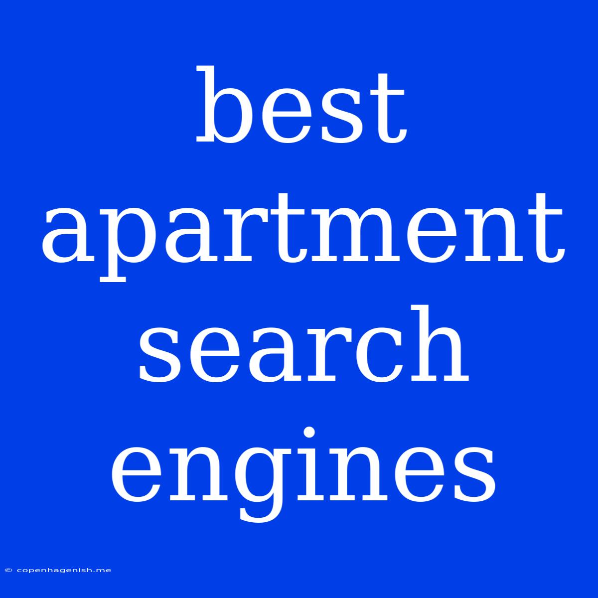 Best Apartment Search Engines