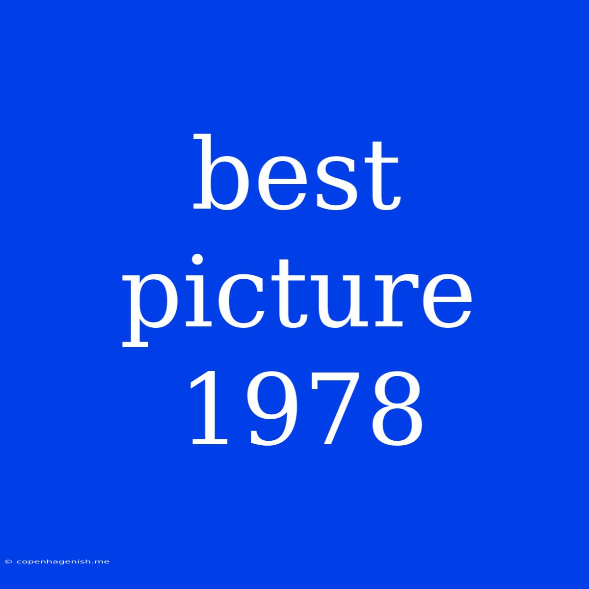 Best Picture 1978