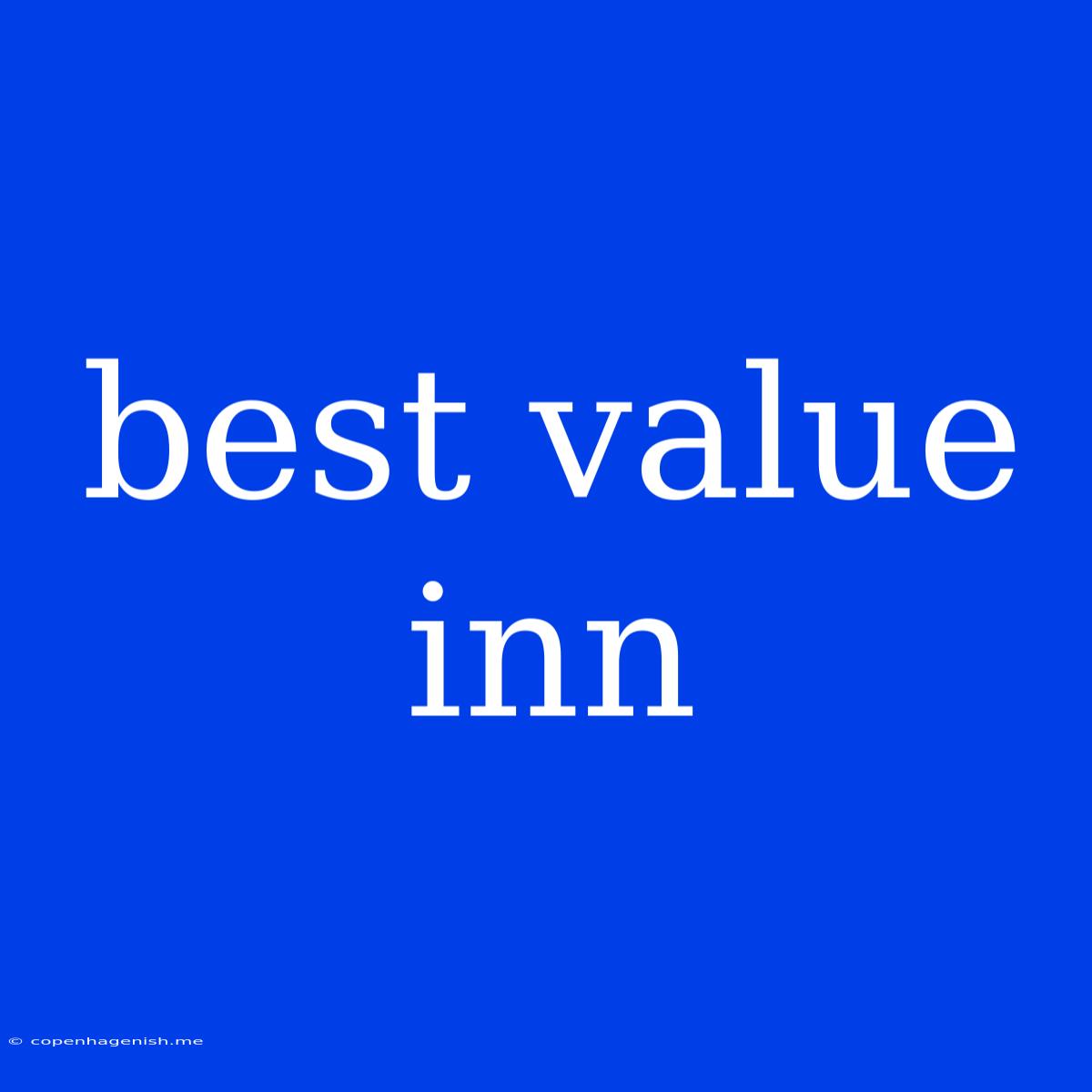 Best Value Inn