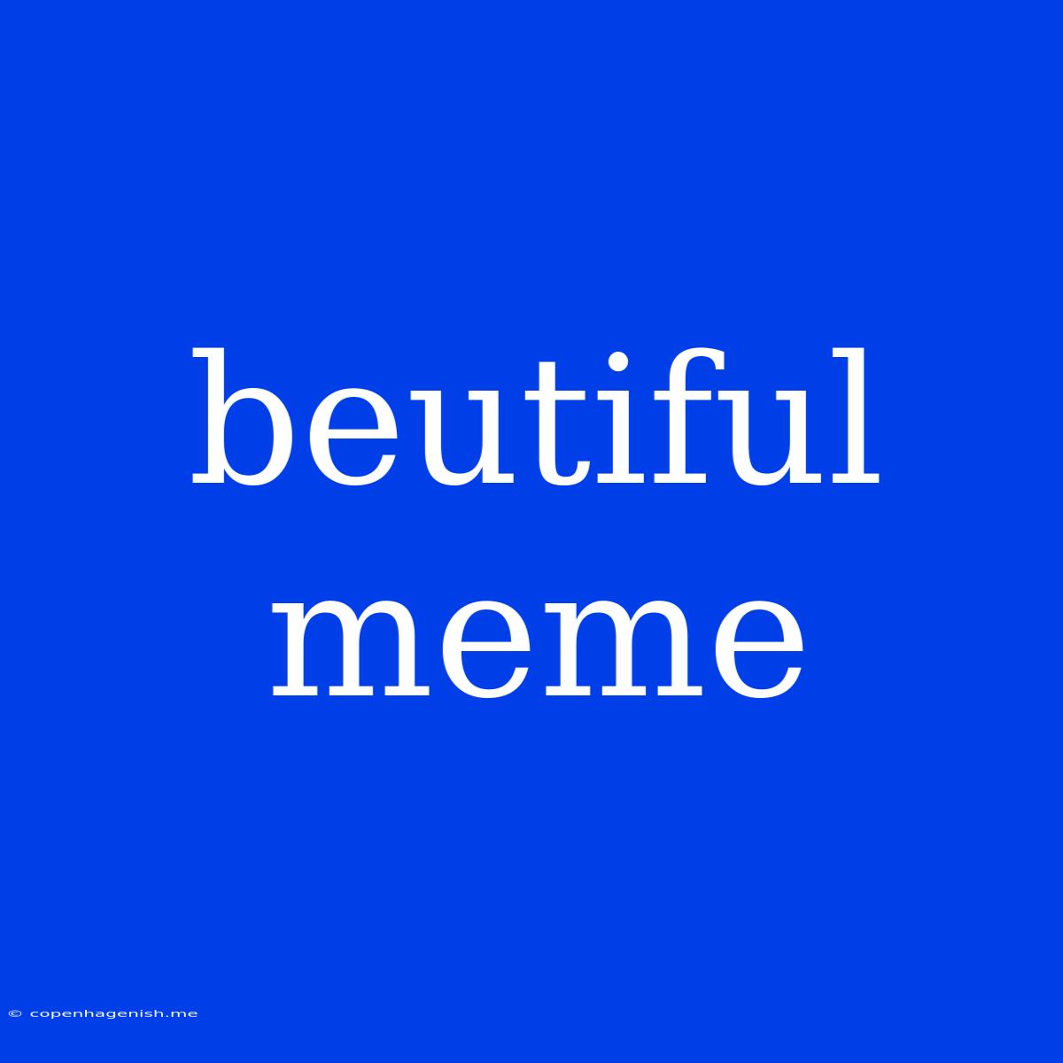 Beutiful Meme