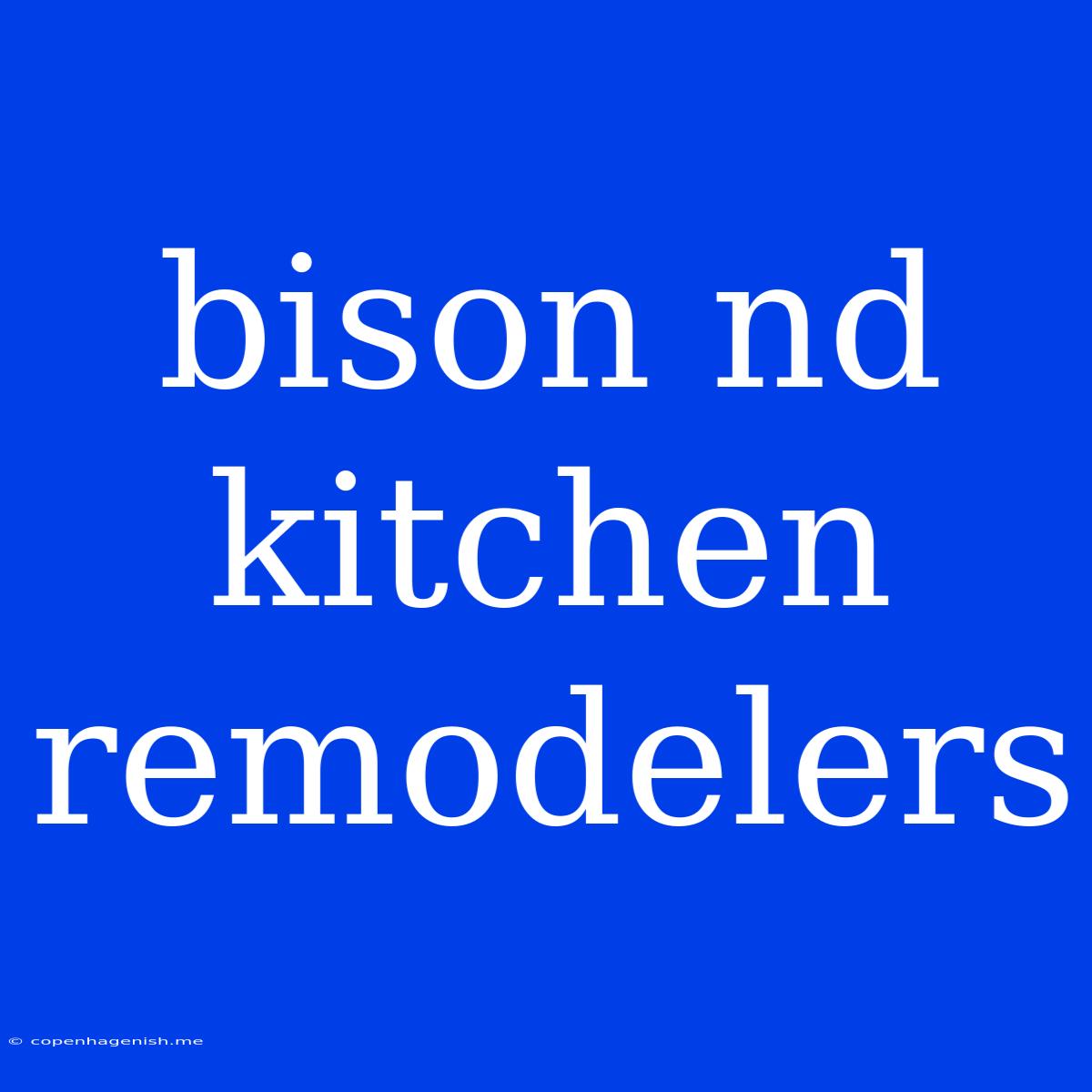 Bison Nd Kitchen Remodelers