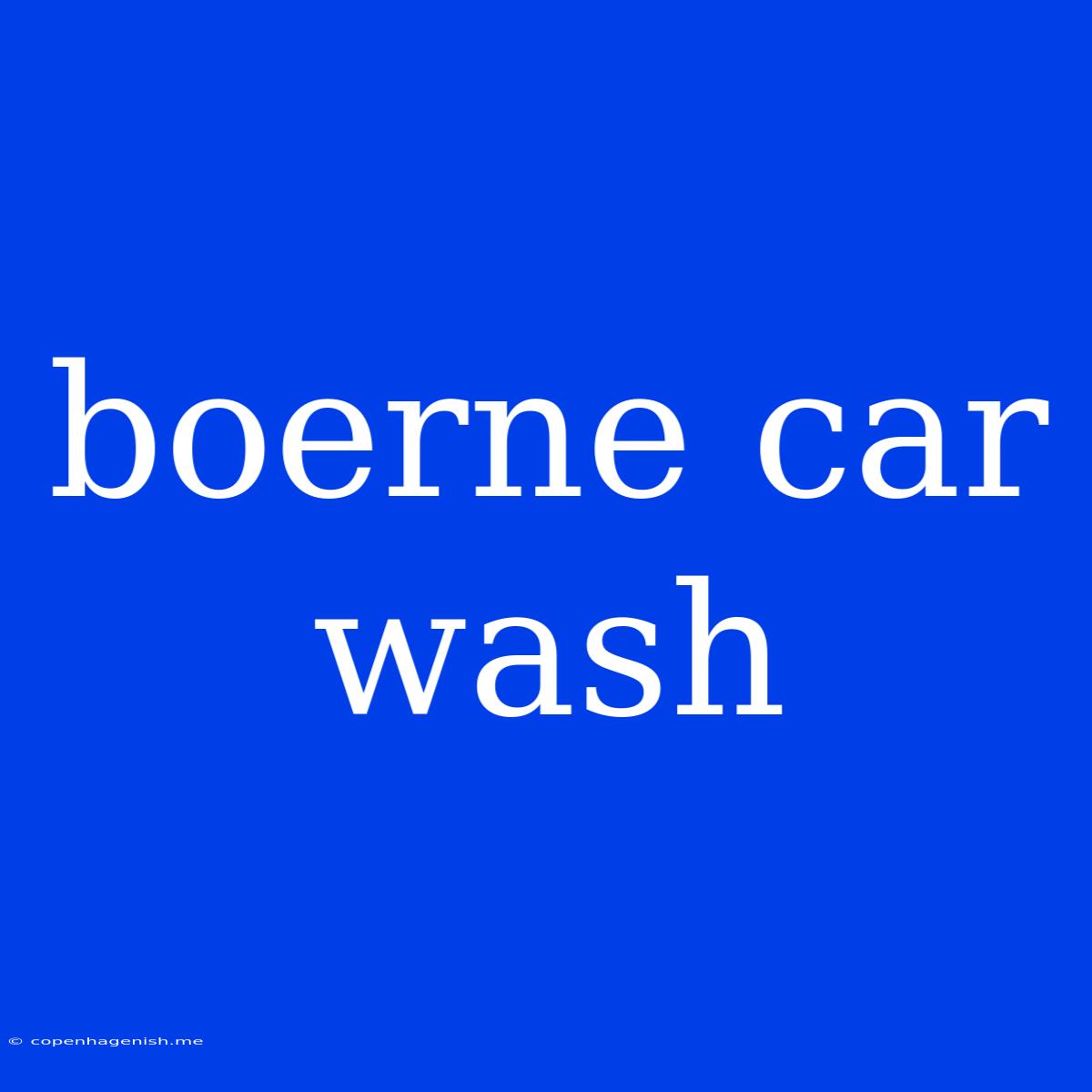 Boerne Car Wash