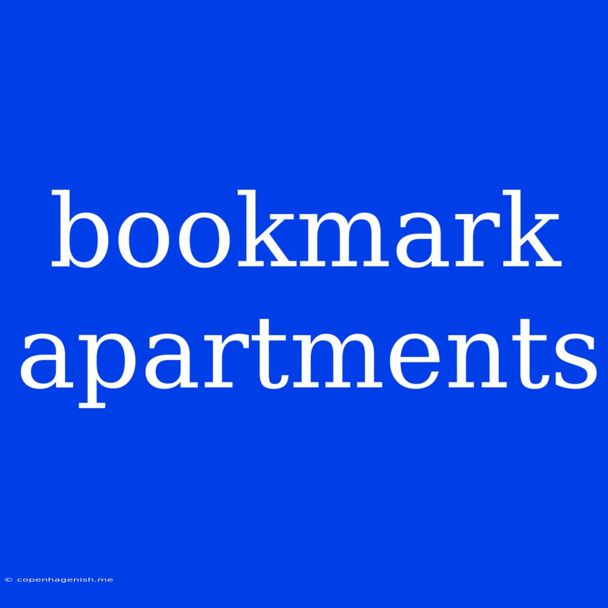 Bookmark Apartments