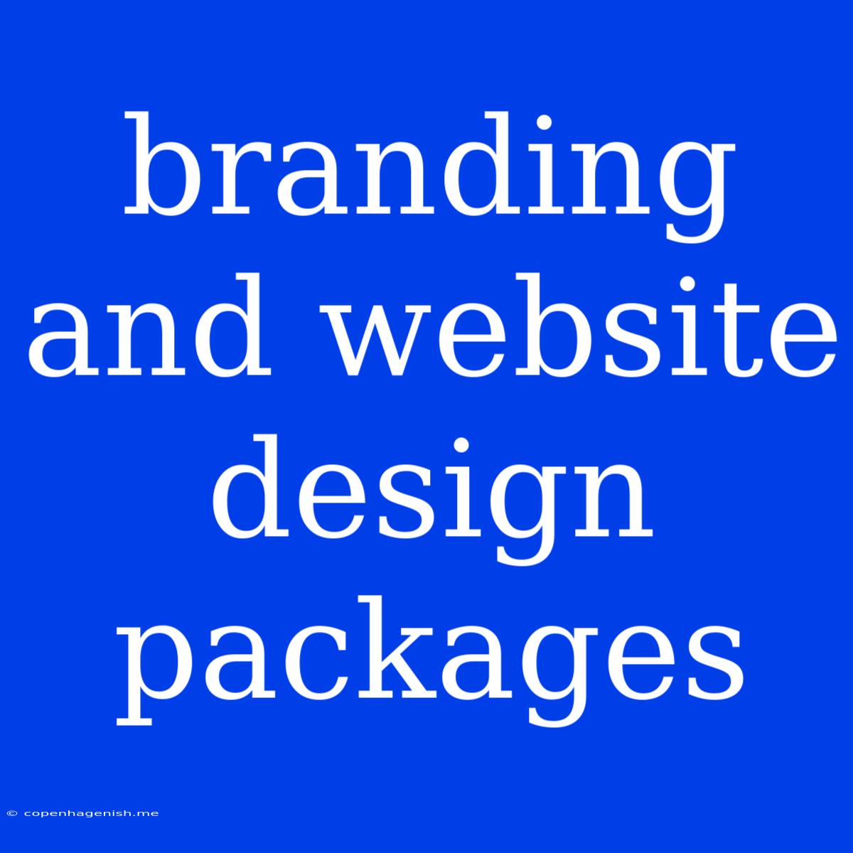 Branding And Website Design Packages