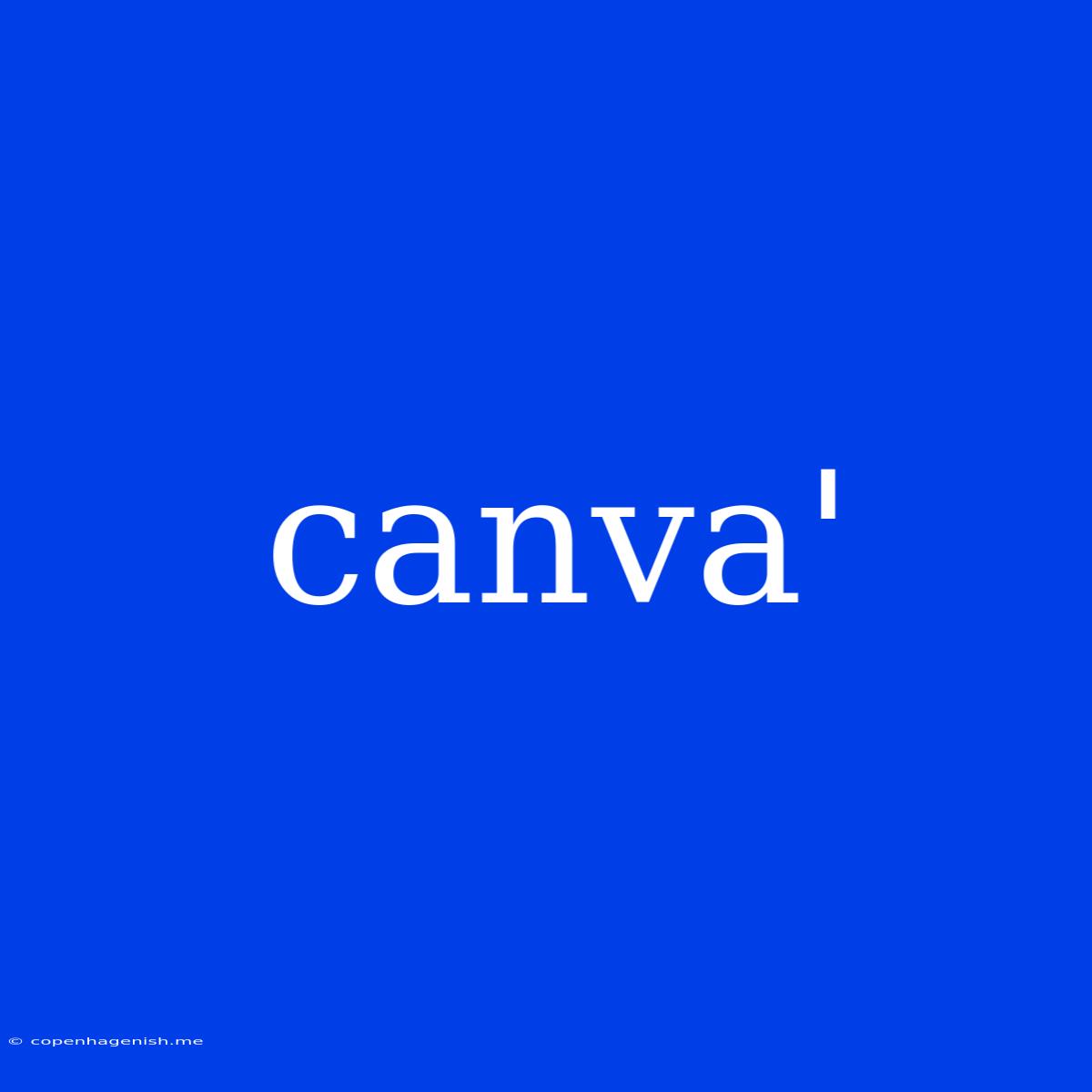 Canva'