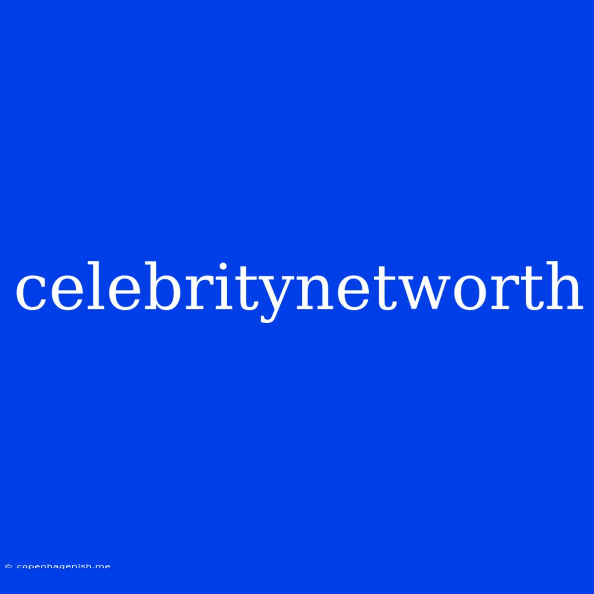 Celebritynetworth