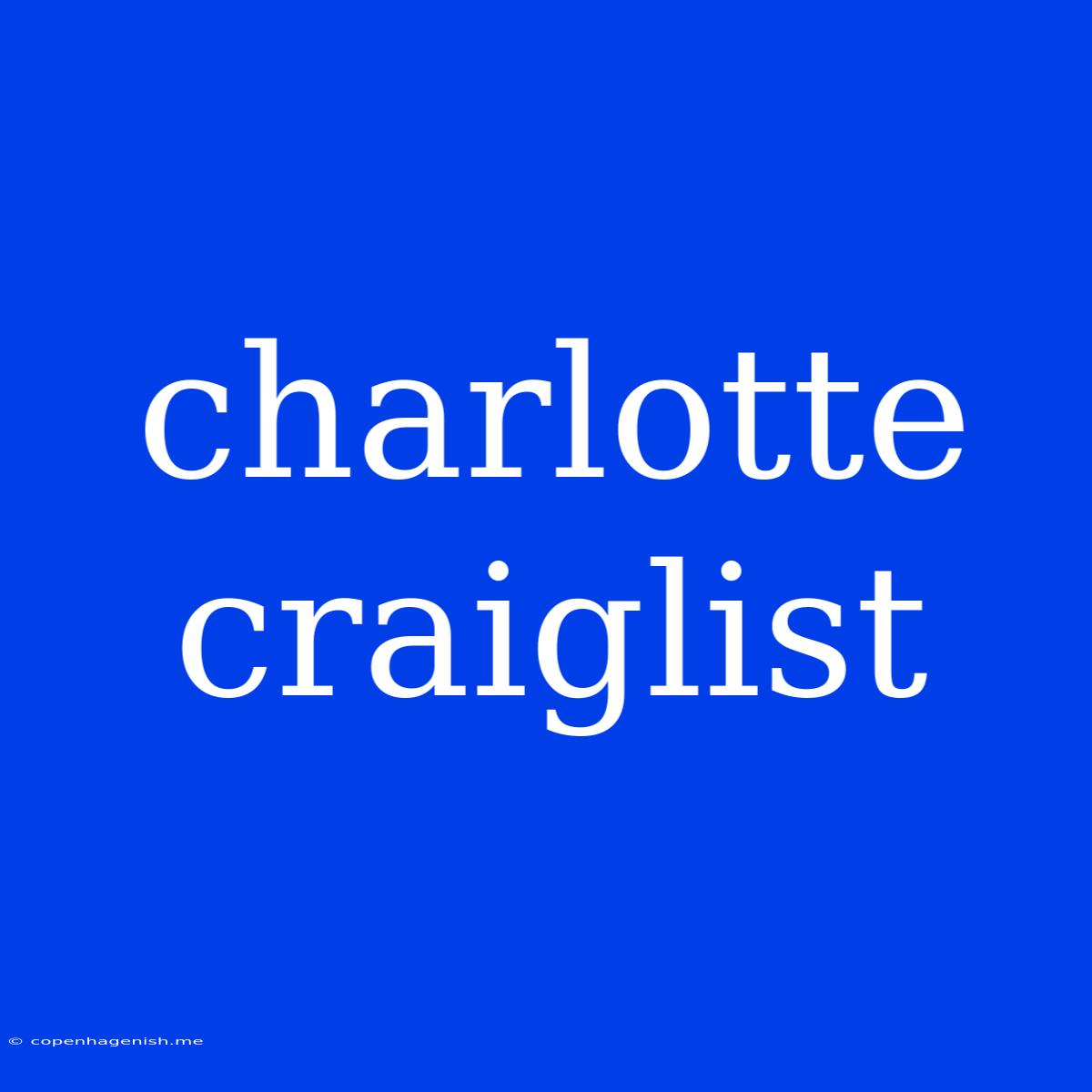 Charlotte Craiglist