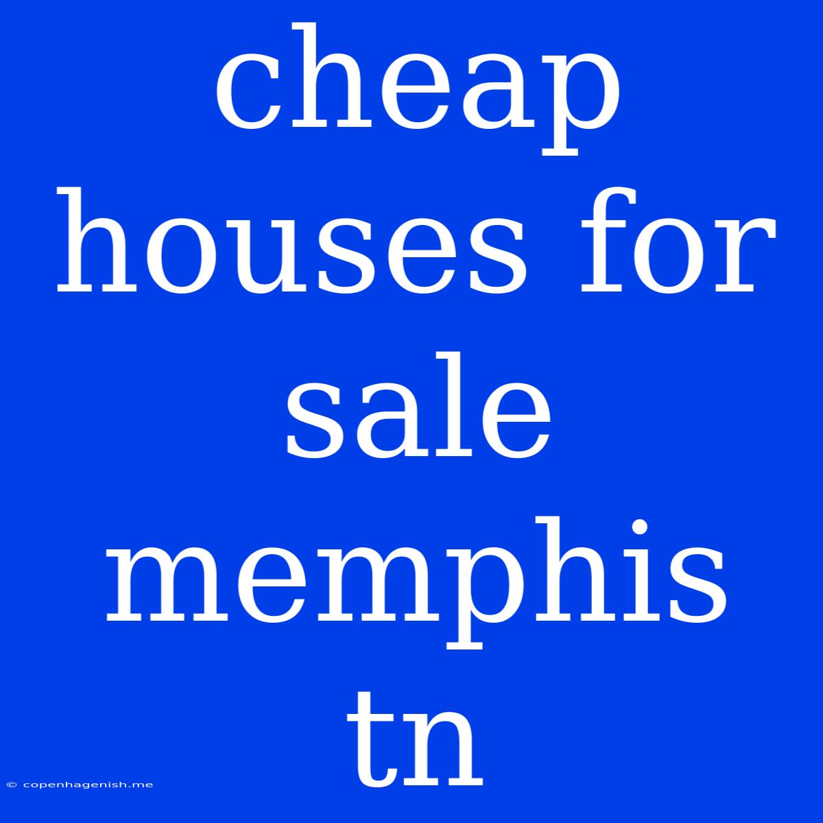 Cheap Houses For Sale Memphis Tn