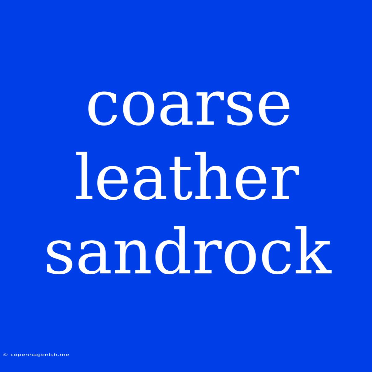 Coarse Leather Sandrock