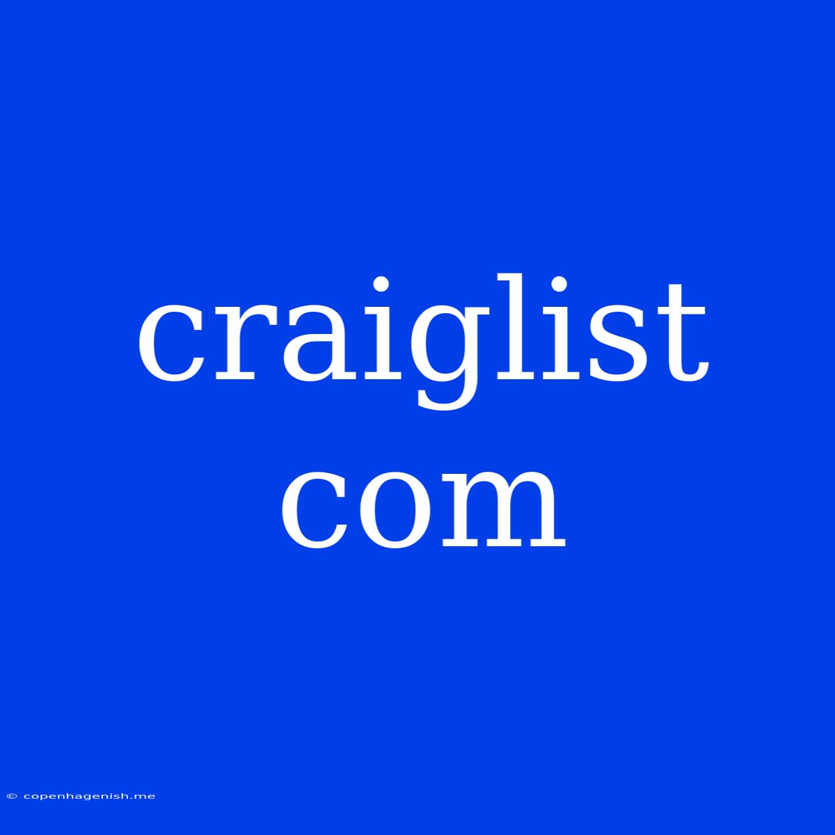 Craiglist Com