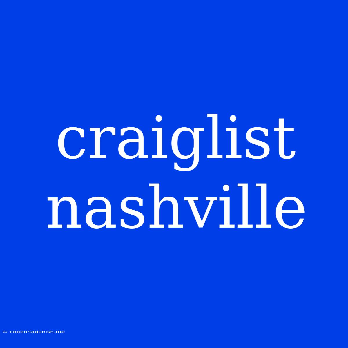 Craiglist Nashville