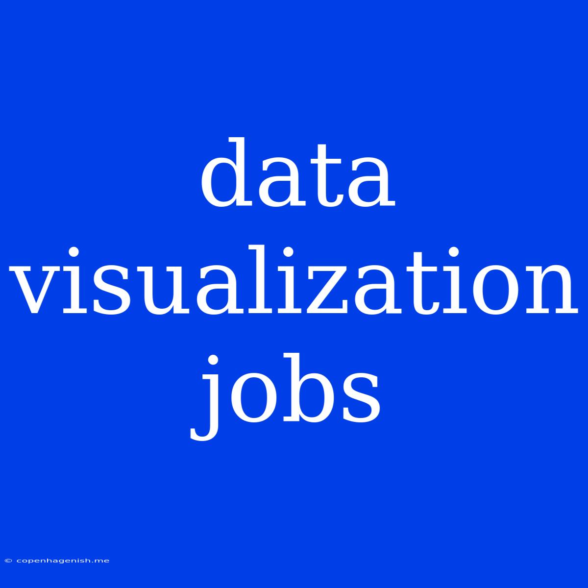 Data Visualization Jobs